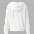 thumbnail image 4 of ManxiVoo Oversized V Neck Pocket Hoodie Women's Long Sleeve Sweatshirt Cozy Pullover for Spring and Fall XXL Size White, 4 of 4