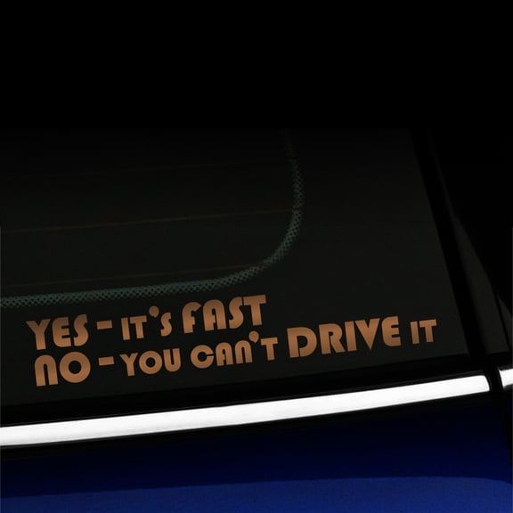 Yes, it's fast. No you can't drive it - Vinyl Decal - Choose Color - [COPPER]