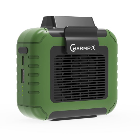 Ventilador de cintura CHARMP portátil con batería de 6000 mAh, 16 horas de funcionamiento