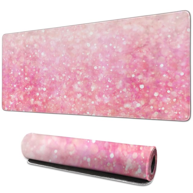Game in Gold: Large 'Stay Positive' Non-Slip Mousepad - Rubber Base, Stitched Edges - Waterproof Desk Mat Perfect for Work, Office or Home