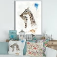 thumbnail image 2 of Designart 'Portrait of A Child and Giraffe' Farmhouse Framed Canvas Wall Art Print, 2 of 5