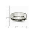 thumbnail image 2 of Stainless Steel Ridged Edge 7mm Polished Band Ring - Size 13, 2 of 2