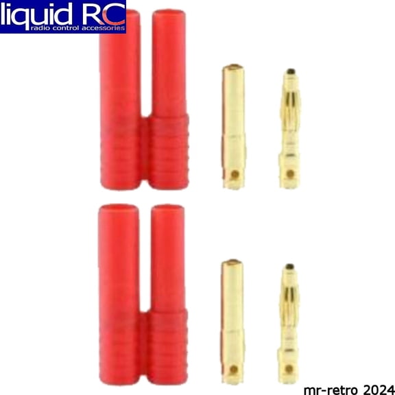 Redcat 03771 Banana 4.0 Plugs (Pack of 2 1 Male 1 Female)