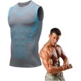thumbnail image 1 of Maynox Camiseta de compresión, camiseta sin mangas con forma iónica, camiseta de compresión de manga corta para hombre, 1 of 7