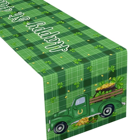 

St. Patricks Day Decorations Simply Ruffles St. Patricks s Day Table Flag Trolley Decoration Tablecloth Irish Day Table Flag Table Runner Oil And Slip Resistants