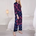 thumbnail image 3 of Pofeuu Bohemian Vintage Pattern Print Womens Pajamas Set Long Sleeve Sleepwear Button Down Nightwear Soft Pj Lounge Sets Button Down Pajamas Women-Large, 3 of 7
