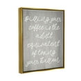 thumbnail image 3 of Stupell Industries Spilling Your Coffee Funny Graphic Art Metallic Gold Floating Framed Canvas Print Wall Art, Design by Lil' Rue, 3 of 8