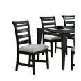 thumbnail image 6 of Modern Black Rubberwood Dining Chairs (Set of 2) with Upholstered Foam Cushion & Ladder Back for Kitchen & Dining Room, 6 of 7
