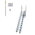 thumbnail image 2 of Techtongda Blue Side-mounted Loft Wall Ladder Stairs Hidden Attic Telescopic Folding Ladder, 2 of 15
