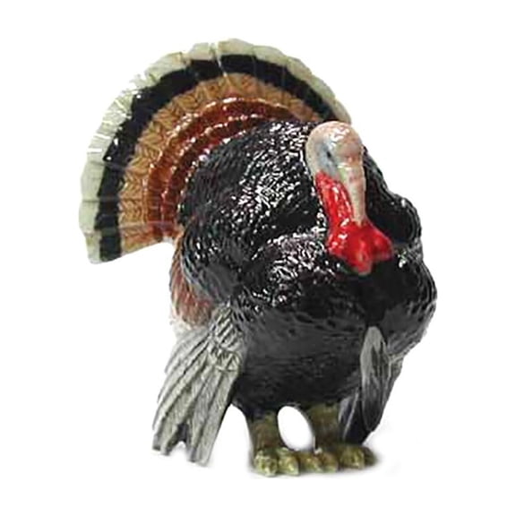 Northern Rose Black Wild Turkey Farm Hand-painted - Home Decor Bird Decorative Figurine Birthday Gift - Miniature Porcelain Figurine