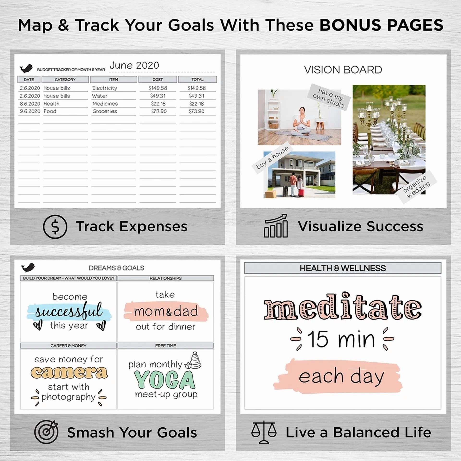 Undated Weekly Planner, Personal Planner - Habit Tracker Crafted To Increase ...