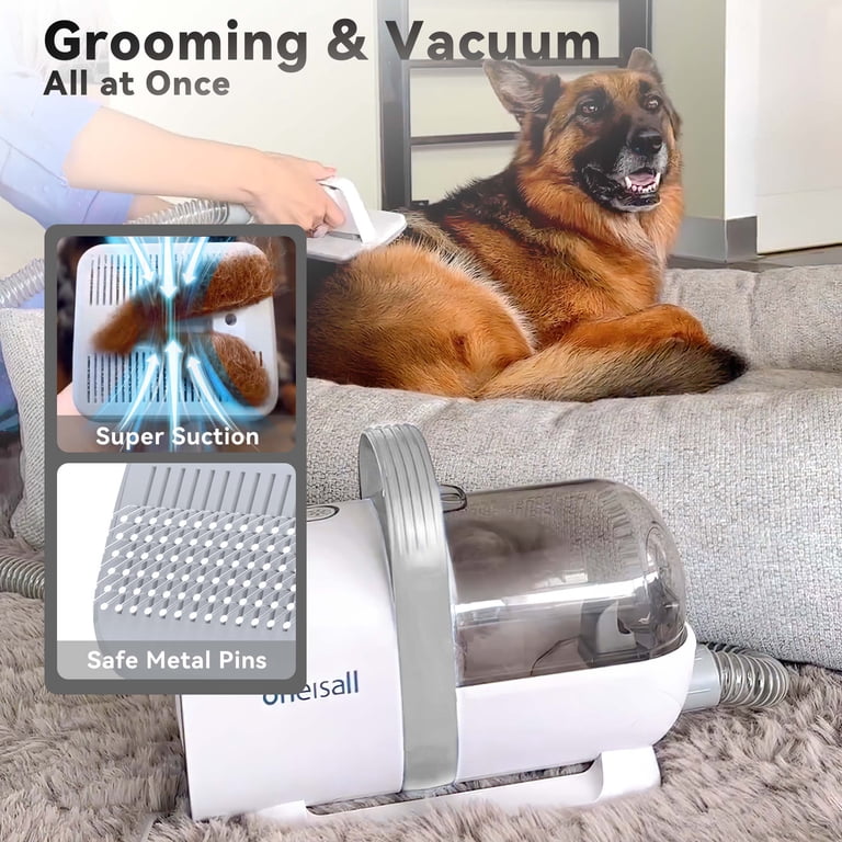 Oneisall LM3 Dog Grooming Vacuum, 8-in-1 Dog Grooming Kit, 11000Pa