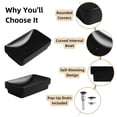 thumbnail image 6 of Los Flexi 19 Inch Matte Black Rectangular Drop In Bathroom Sink, Semi-Recessed Ceramic Vessel, Includes Non-Overflow Drain Kit, 6 of 13