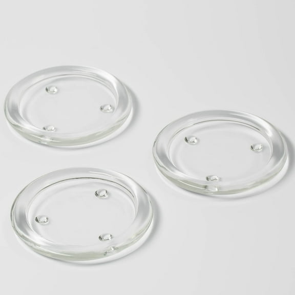 Eastland Glass Pillar Plate Round 4” Set of 36