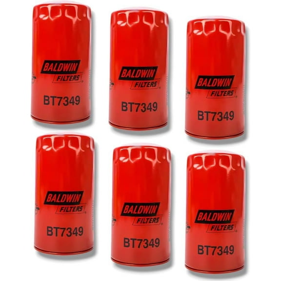 BT7349 Baldwin Heavy Duty Lube Spin-On Filter, Replaces Chrysler Mopar 5083285AA, WIX 57620, LF3972 Pack of 6