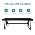 thumbnail image 6 of TY Arts & Culture 46" Black Office Glass Top Coffee Table with Metal Legs, 6 of 7