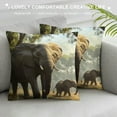 BCIIG Elephants Graphic Decorative Pillow Cover for Home Couch Living