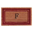 thumbnail image 1 of Calloway Mills 152992436F 24 x 36 in. Burgundy Border Monogram Rectangular Doormat, Natural - Letter F, 1 of 1