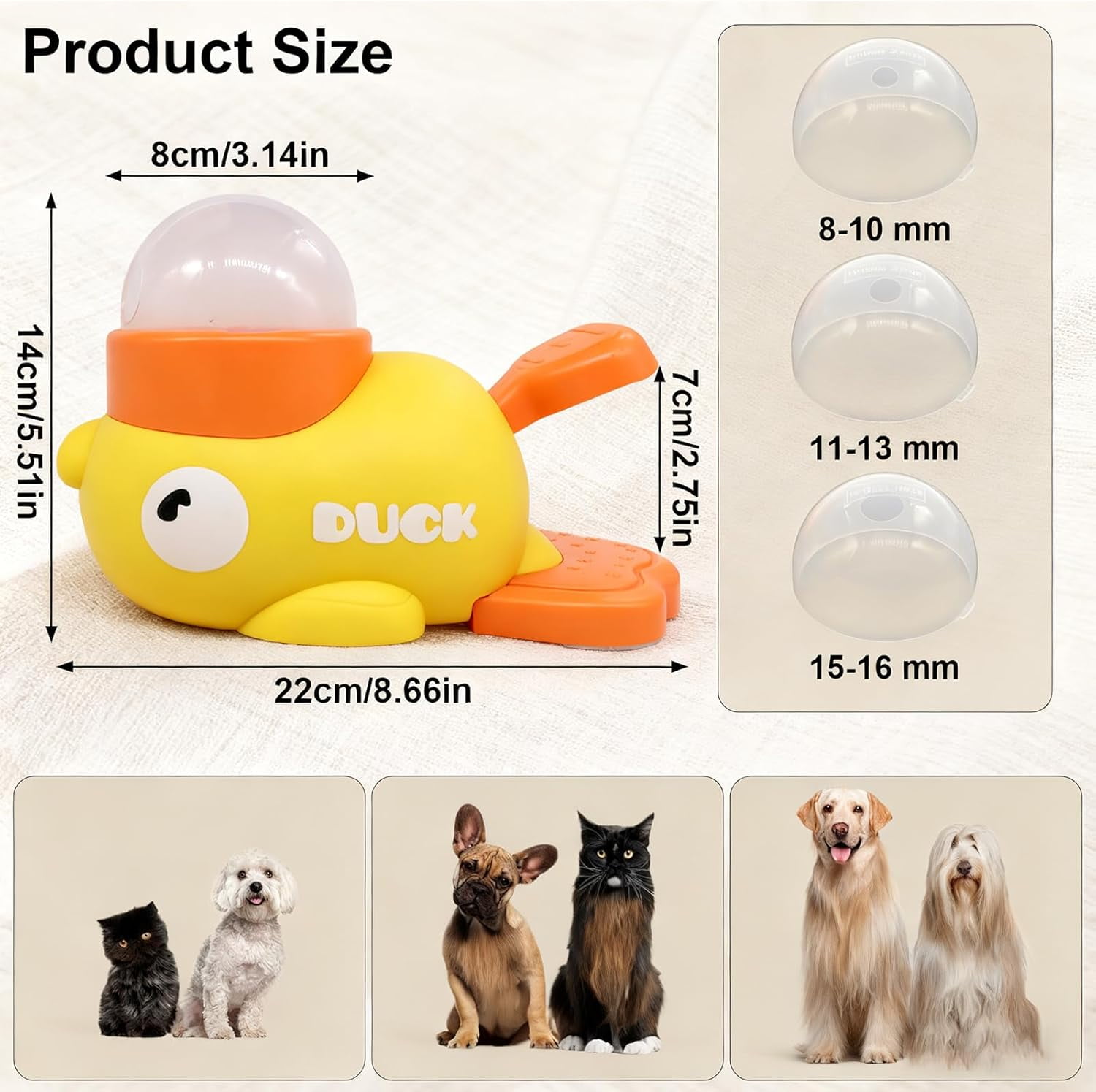 Dog Feeder Puzzle Toy Duck, 2-in-1 Interactive Cat Slow Feeder Toy Treat, The Slow Feeder Puzzle Toy That Helps Prevent Gulping and Bloating