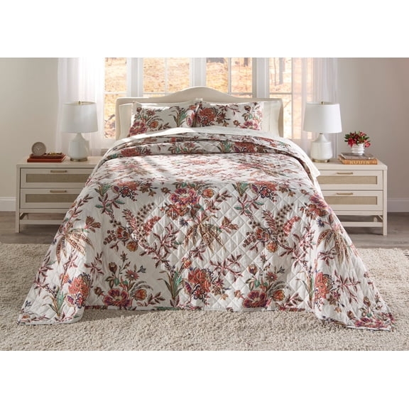 BrylaneHome Jacobean Bedspread 3 Piece Set