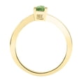 thumbnail image 2 of SZUL Women's Solitaire Pear Shaped Green Amethyst Wave Ring in 10K Yellow Gold, 2 of 5