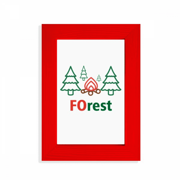 Forest Tree Life Rest Art Deco Fashion Picture Display Art Red Photo Frame