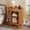 Yellow, variant on 1-Piece Nightstand Set with Charging Station Mid-Century Modern, Yellow Fluted Side Tables with Sliding Door & Adjustable Shelf, Space-Saving End Table for Bedroom, Living Room