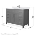 thumbnail image 5 of Wyndham Collection Beckett 48" Wood Single Bathroom Vanity in Gray/Nickel, 5 of 6