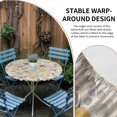 thumbnail image 2 of Yellow Grey Botanical Round Tablecloth for 45-54 Inch Tables,Fitted Table Cover with Elastic Edge,Spring Floral Watercolor Rustic Waterproof Outdoor Table Cloth Protector for Patio Garden Dinner, 2 of 9