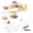 White, variant on 6 Pcs Buffet Risers with Mini Sign and Maker, Black Food Risers Display Stand for Buffet Table Party Catering Dessert Jewelry Collectibles, Nesting Cube Boxes with Hollow Bottoms (8",7",6",5",4",3")