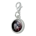 thumbnail image 2 of Leo Lion Zodiac Sign Horoscope in Space Antiqued Bracelet Pendant Zipper Pull Charm with Lobster Clasp, 2 of 3