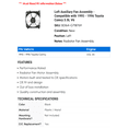 thumbnail image 2 of Left Auxiliary Fan Assembly - Compatible with 1995 - 1996 Toyota Camry 3.0L V6, 2 of 2