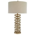 thumbnail image 4 of Uttermost Amarey Modern Metal Ring Table Lamp in Silver and Oatmeal, 4 of 6
