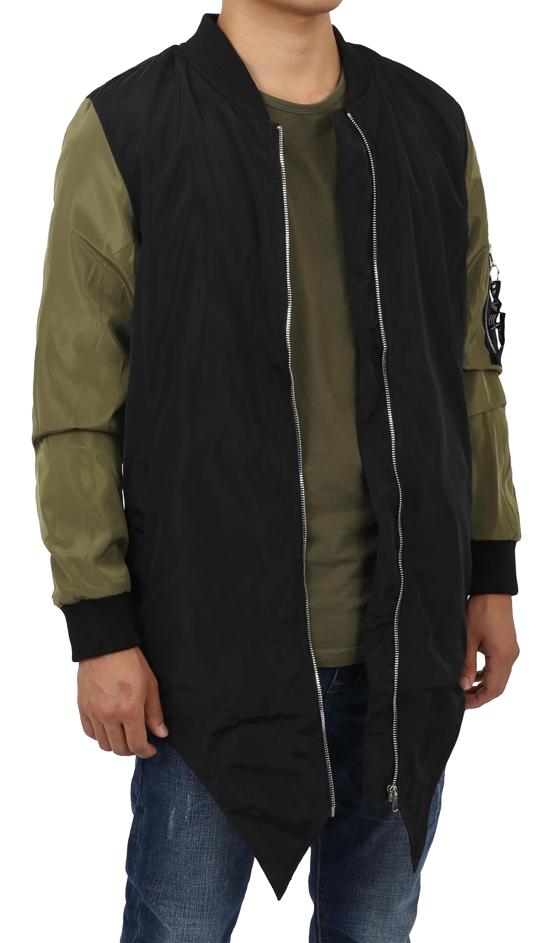 Ma Croix Ma Croix Mens Long Tail Jacket Lightweight Casual Bomber