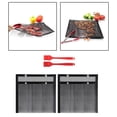 thumbnail image 4 of 2 uds., Bolsas de malla para barbacoa con revestimiento de PTFE, bolsa de malla para parrilla con cepillo de silicona, accesorios para herramientas de 2 piezas grandes Soledad parrilla de malla, 4 of 9