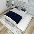 thumbnail image 3 of Plank+Beam Solid Wood Farmhouse Full Bed with Plank Headboard and Trundle, White Wash, 3 of 5