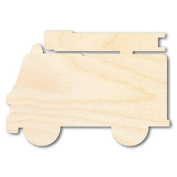 Unfinished Cartoon Fire Truck Shape 18" / 3/4"