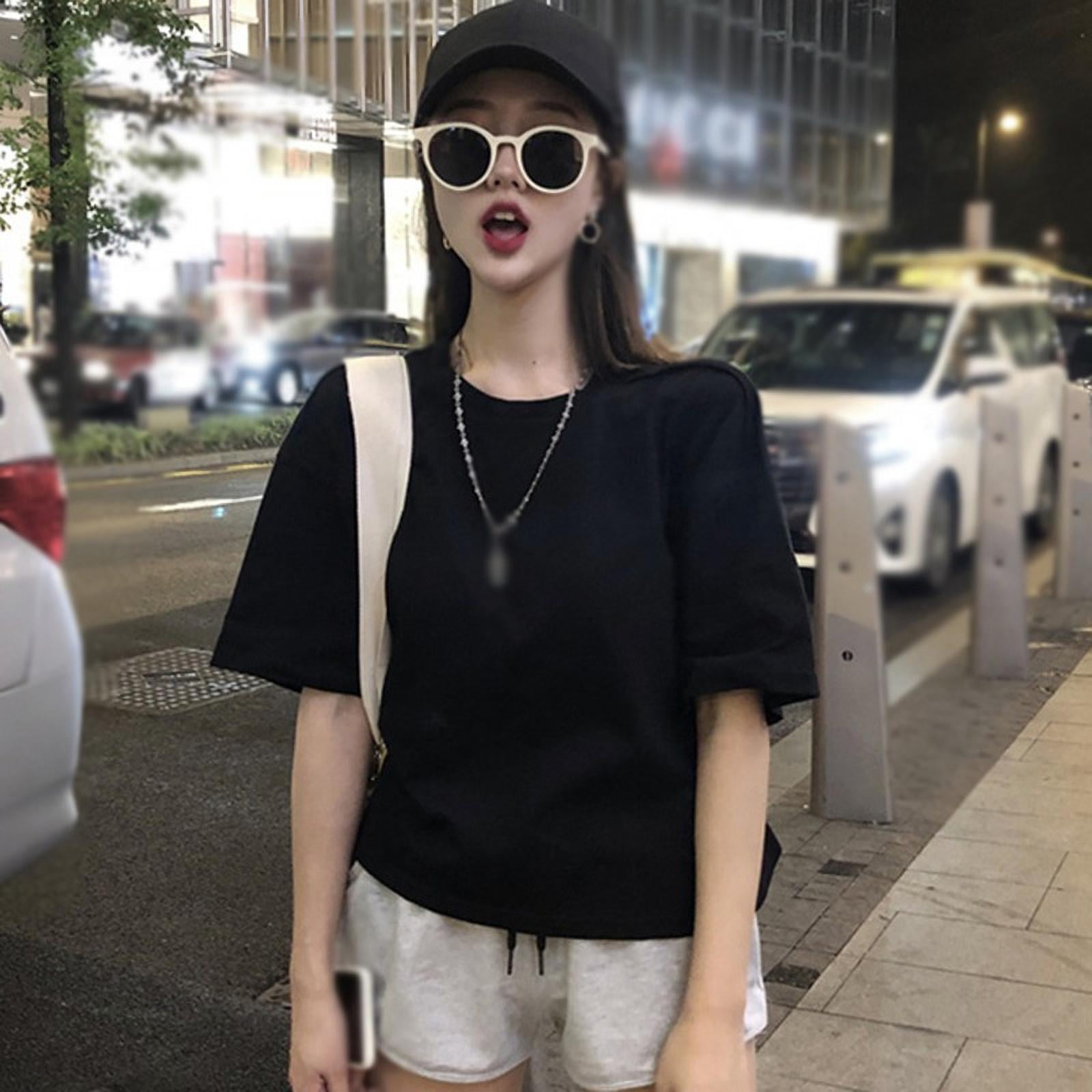 korean black t shirt