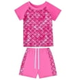 thumbnail image 1 of Godderr Girls Rash Guard 2-Piece Swimwear Fish Scale Pattern Swimwear Upf 50+ Uv for 4-12Y, 1 of 6