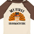 thumbnail image 4 of Inktastic My First Thanksgiving Cute Turkey Pilgrim Hat Boys or Girls Long Sleeve Baby Bodysuit, 4 of 5