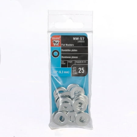 Powder Coated Washers - Bulldog 1/4 in. Flat Washers (25-pack)