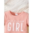 thumbnail image 4 of Kucnuzki 6 Months Kid Short Set for Girl 9 Months Short Sleeve Sweet Letter Prints Tee Tops Elastic Shorts 2PCS Set Pink, 4 of 7
