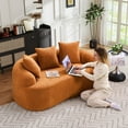 thumbnail image 4 of Timbernest 65" Loveseat, Modern Modular Sofa in a Box for Small Spaces, Orange, 4 of 13