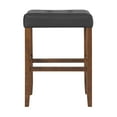 thumbnail image 6 of Alaterre Furniture Madison 30 in. Counter Height Bar Stool with Faux Leather Seat, Barstool for Kitchen Island or Bar Walnut/Black, 6 of 11