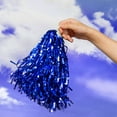 thumbnail image 7 of YONGHS Kids Girls Cheer Leader Outfit Cheerleading Dance Dress with Shorts Pom Poms A Royal Blue 14, 7 of 7
