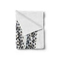 thumbnail image 2 of Letter W Soft Flannel Fleece Throw Blanket, Letter W of the Alphabet in the Design of Stacked Balls Monochrome Pattern, Cozy Plush for Indoor and Outdoor Use, 60" x 80", Black and White, by Ambesonne, 2 of 5