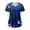 Dark Blue, variant on COMVALUE Scrub Tops Women Short Sleeve Plus Size V Neck Fun Printed Scrubs Top Medical Nursing Uniforms with Pockets (Dark Blue, S)