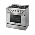 thumbnail image 2 of Thor Kitchen 36 Inch Professional Dual Fuel Range in Stainless Steel-HRD3606U, 2 of 3