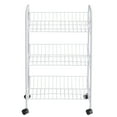 thumbnail image 2 of Rubbermaid Freestanding 3-Tier Mobile Wheeled Cart Storage Solution, White, 2 of 8