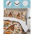 thumbnail image 3 of Quilt King Size Bedding Set, Gnomes Fall Reversible Summer Quilt 3 Pieces, Thanksgiving Pumpkins Rustic Botanical Lightweight Bedspreads Coverlets with 2 Pillow Shams for All Seasons, 3 of 5